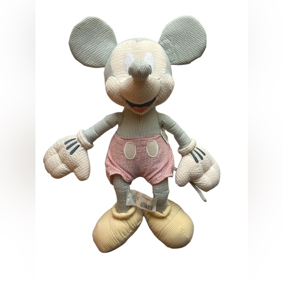 Disney Other - NWT Disney Store Seersucker Mickey Mouse Stuffed‎ Plush Toy